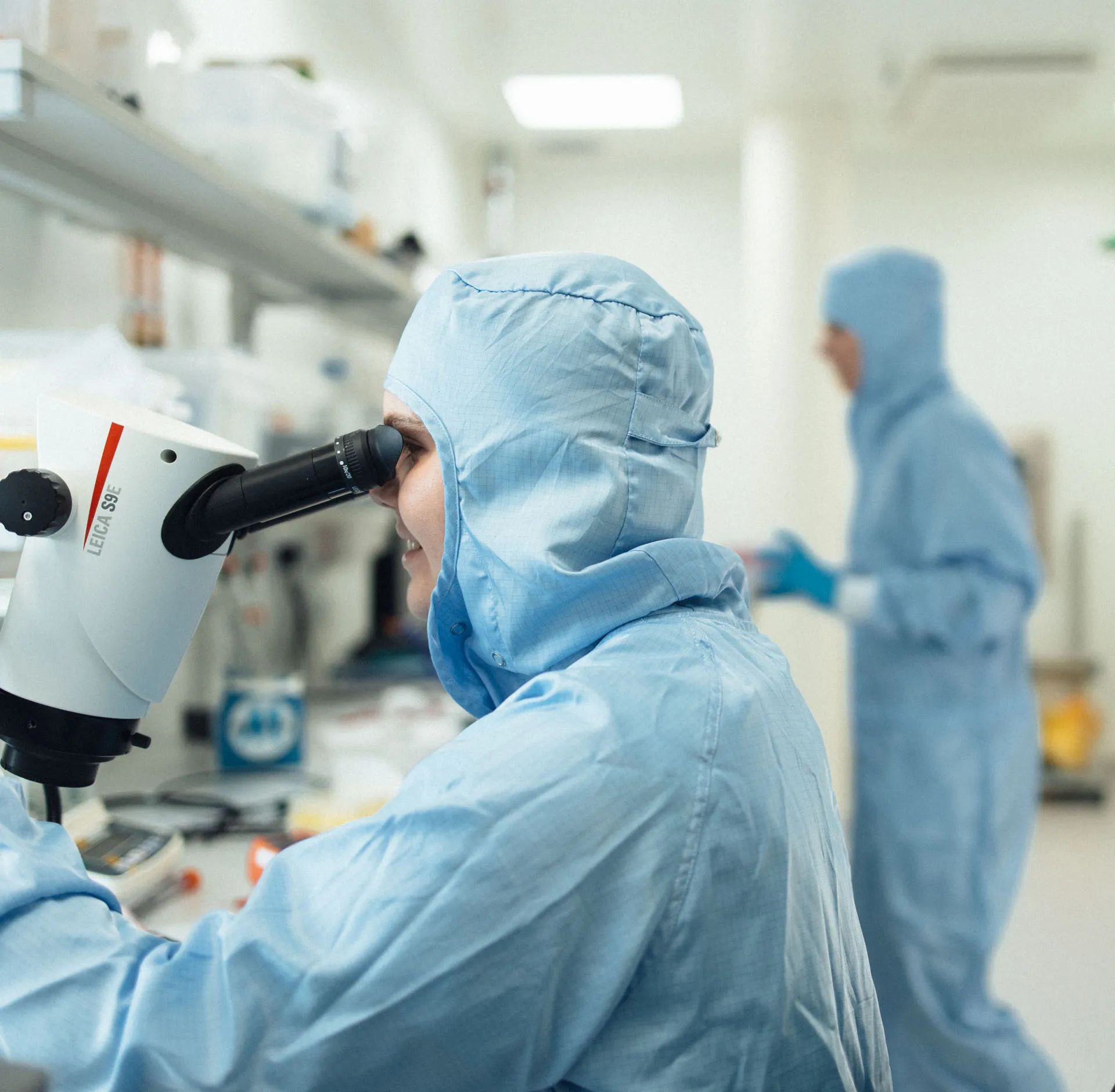 A cleanroom worker in ZP